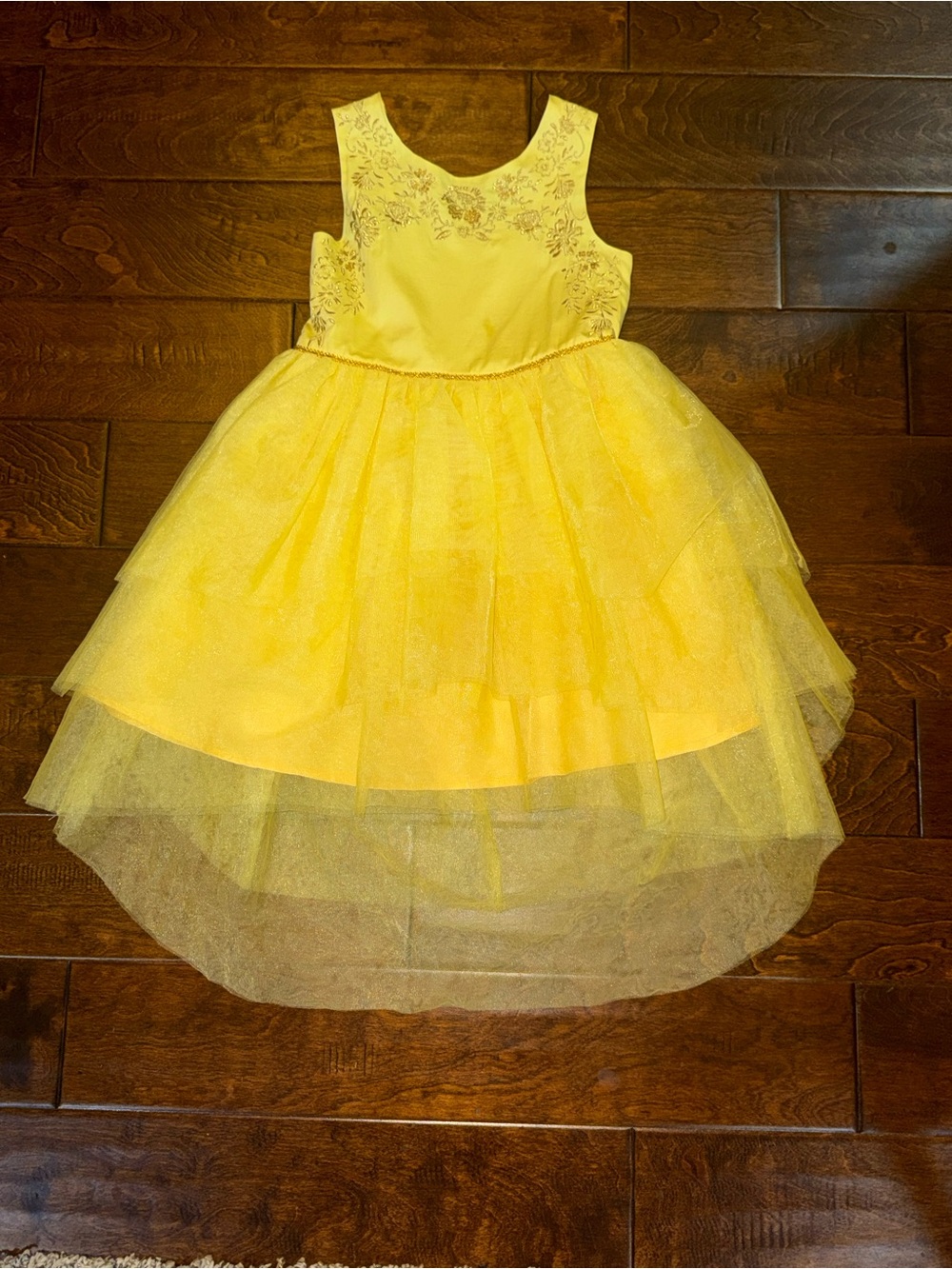 Disney Princess Belle Yellow Tulle Layered Party Dress